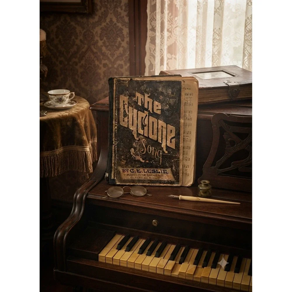 Antique 1889 The Cyclone of Song C.E. Leslie Chicago Music Co Victorian Songbook